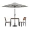 Flash Furniture Faux Teak 35" Table-Gray Umbrella-Base-2 Chairs XU-DG-810060362-UB19BGY-GG - alternate 4